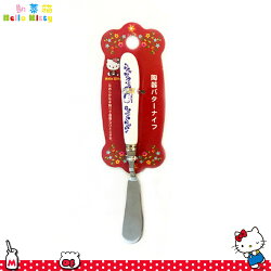 三麗鷗凱蒂貓Hello Kitty 陶瓷把手不鏽鋼抹刀奶油刀吐司抹刀 陶瓷不鏽鋼餐具 日本進口正版 170309