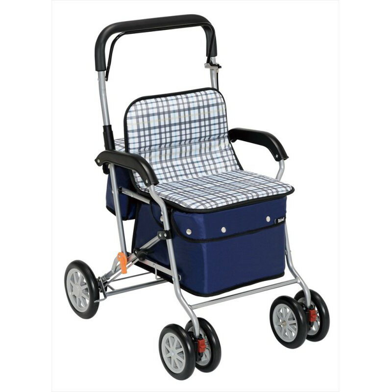 日本幸和TacaoF標準型步行車R131(條紋)帶輪型助步車/步行輔助車/散步車/助行椅R-131