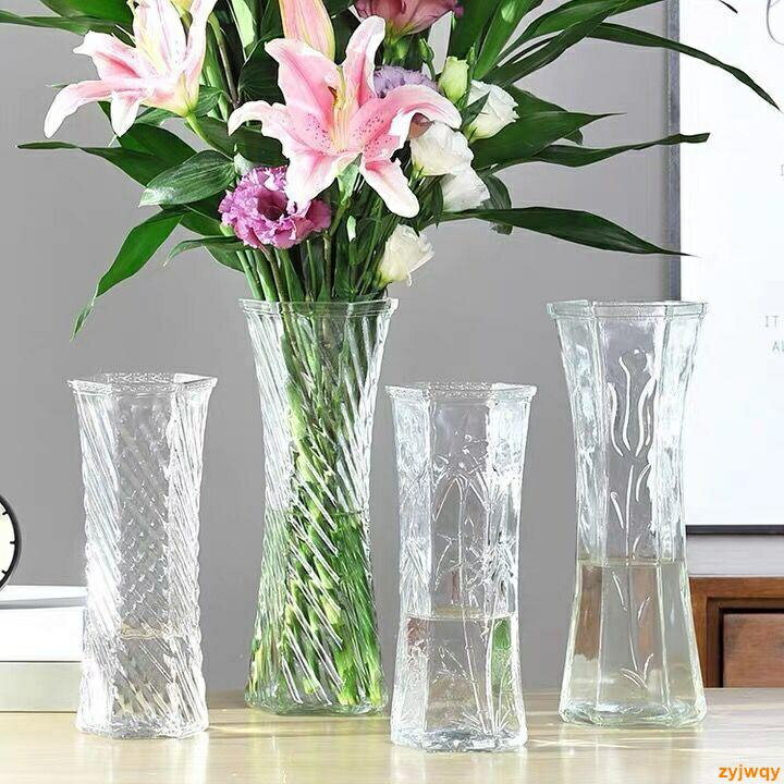 加厚玻璃花瓶大號富貴竹百合水培植物鮮玻璃花瓶客廳插花桌面擺件