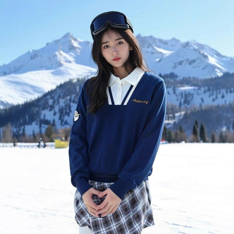 【高爾夫女裝推薦】MALBON GOLF 女士長袖POLO衫 柔軟舒適毛衣 春季高爾夫球服 25SS Collar 休閒運動上衣