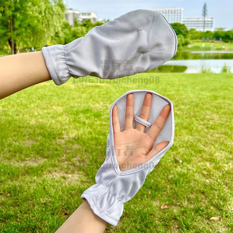 薄款透氣防曬手套女士夏短款寬鬆防紫外線遮陽戶外騎行露指【步行者戶外生活館】