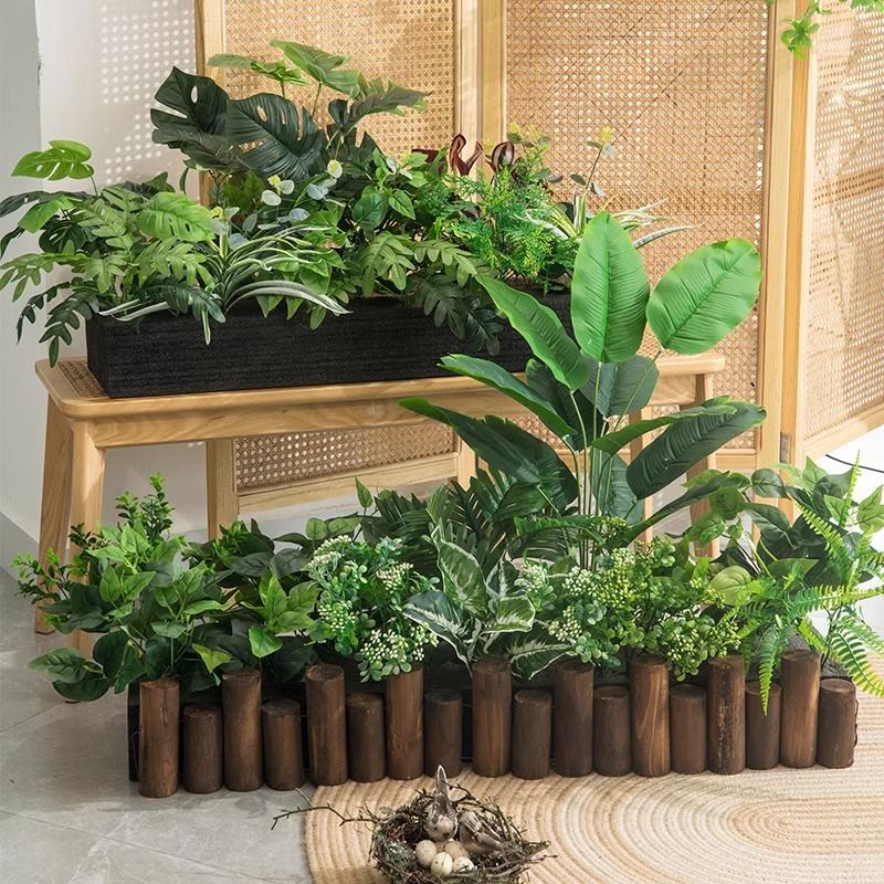 免運 公司貨 仿真花擺件 裝飾品 假花 盆栽 裝飾花藤 模擬綠植造景陽臺假植物綠蘿盆栽室內裝飾擺件戶外假花仿真花擺設