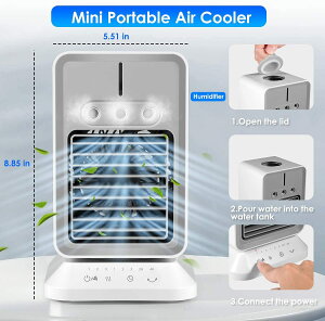 桌面USB迷你臺式噴霧加濕制冷風扇電池冷風機家用辦公空調扇「限時特惠」