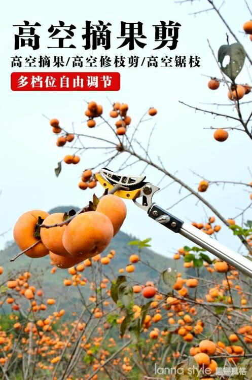 【九折】採果剪刀果樹修枝剪伸縮高枝剪加長摘柿子桔子棗工具高空摘果神器