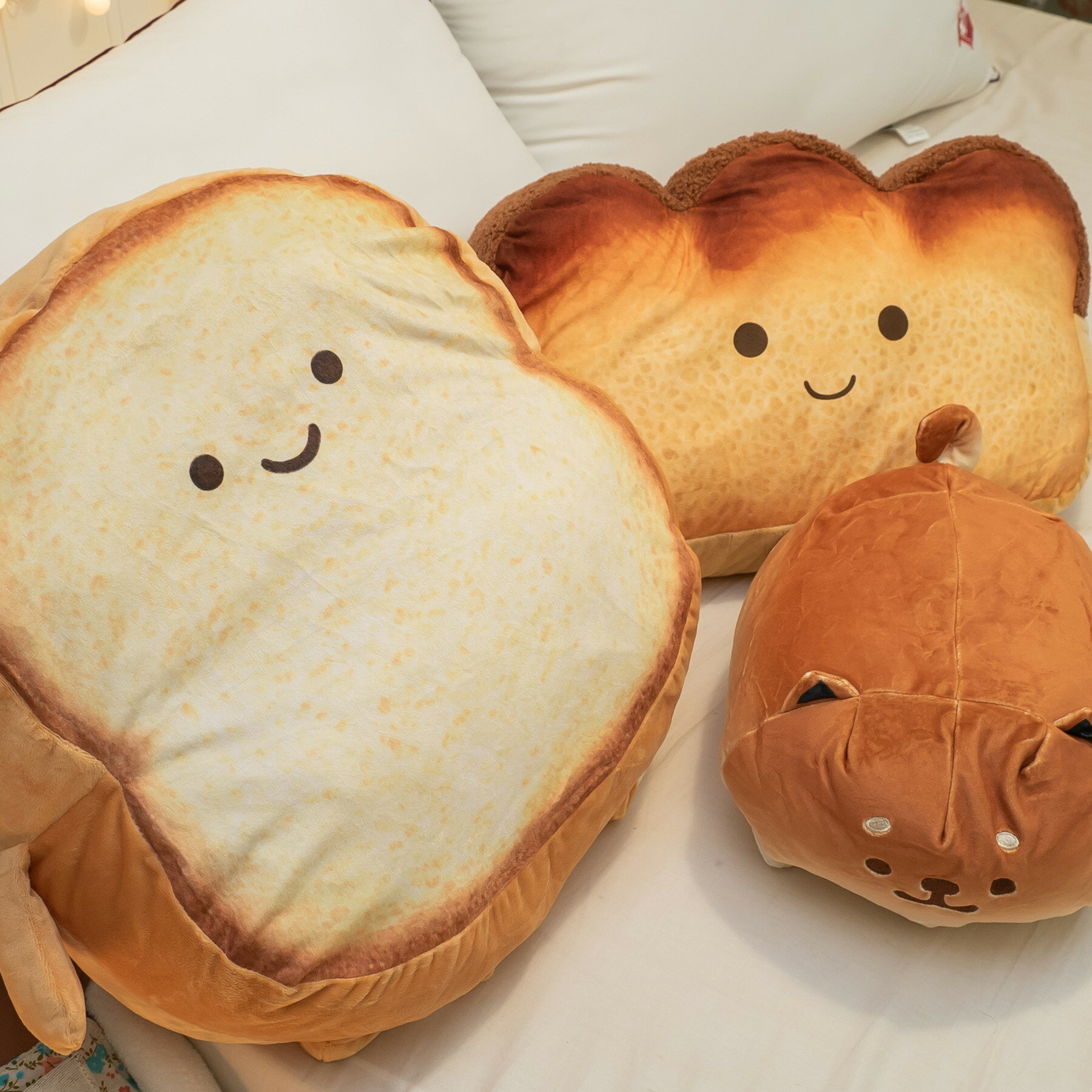 麵包家族抱枕 三種角色可選 可愛療癒 棉床本舖