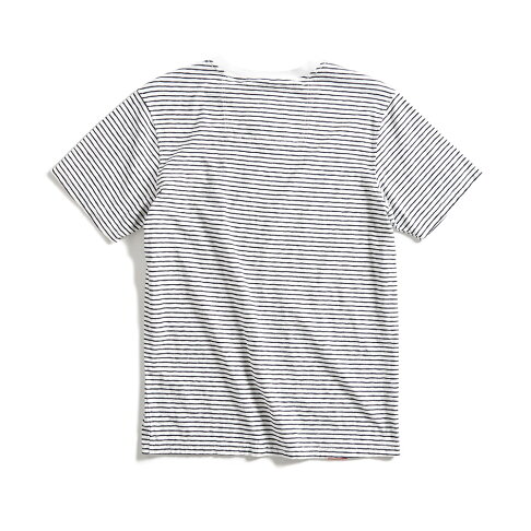 EDOKATSU江戶勝 LOGO字體刺繡條紋短袖T恤-男款 米白色 | EDWIN官方旗艦店直營店 | 樂天市場Rakuten