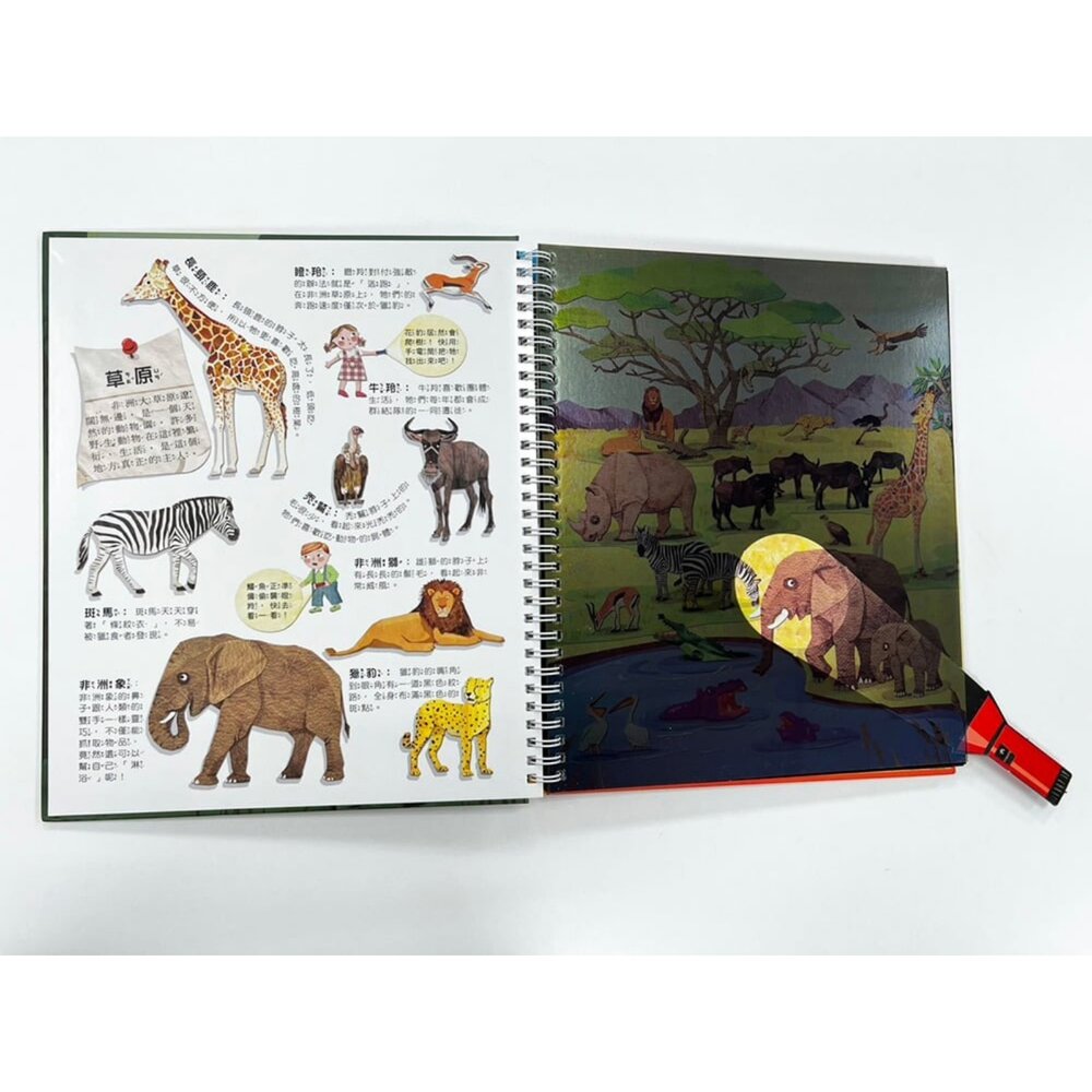 媽媽買 神奇膠片手電筒 幼福文化 互動遊戲書 幼福 野生動物 海洋探祕 恐龍王國 兒童科普 找一找 探索學習書 8