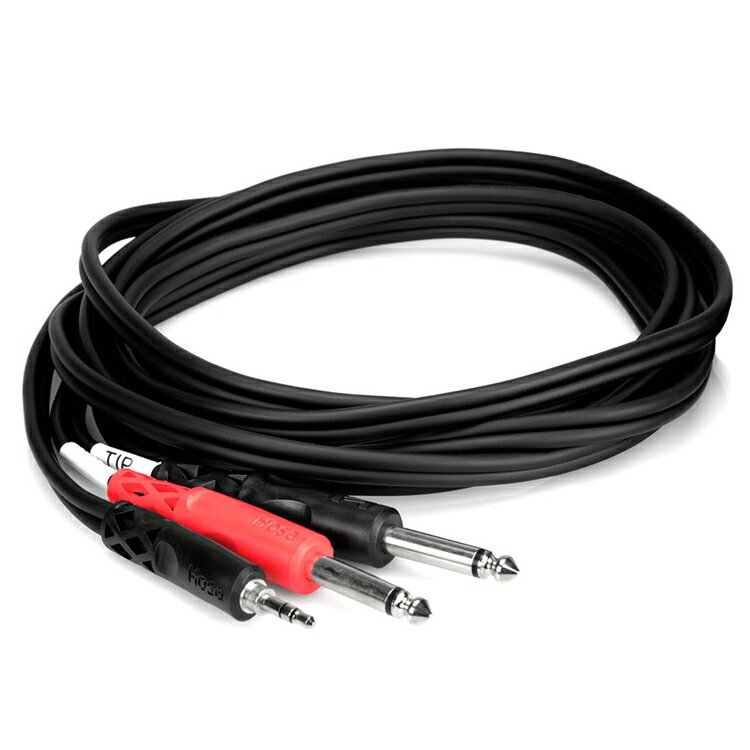 又敗家@美國HOSA音源線轉接線CMP-159(TRS公3.5mm轉雙TS公6.35mm;長90公分)音訊線聲音訊號線連接線【全館299超取免運】【APP下單點數4倍送】