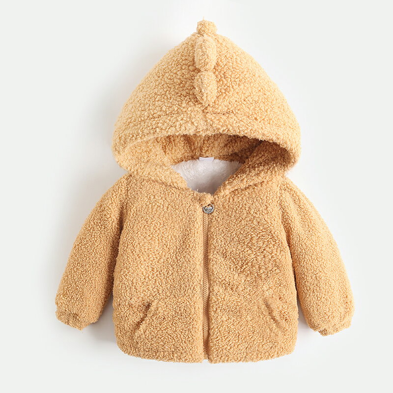 男童外套加絨加厚2021秋冬新款女童裝時尚泰迪絨保暖加棉兒童棉衣