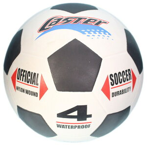 CASTER 4號足球 (橡膠五角黑格)/一個入(定250) 標準型 國小專用足球-群