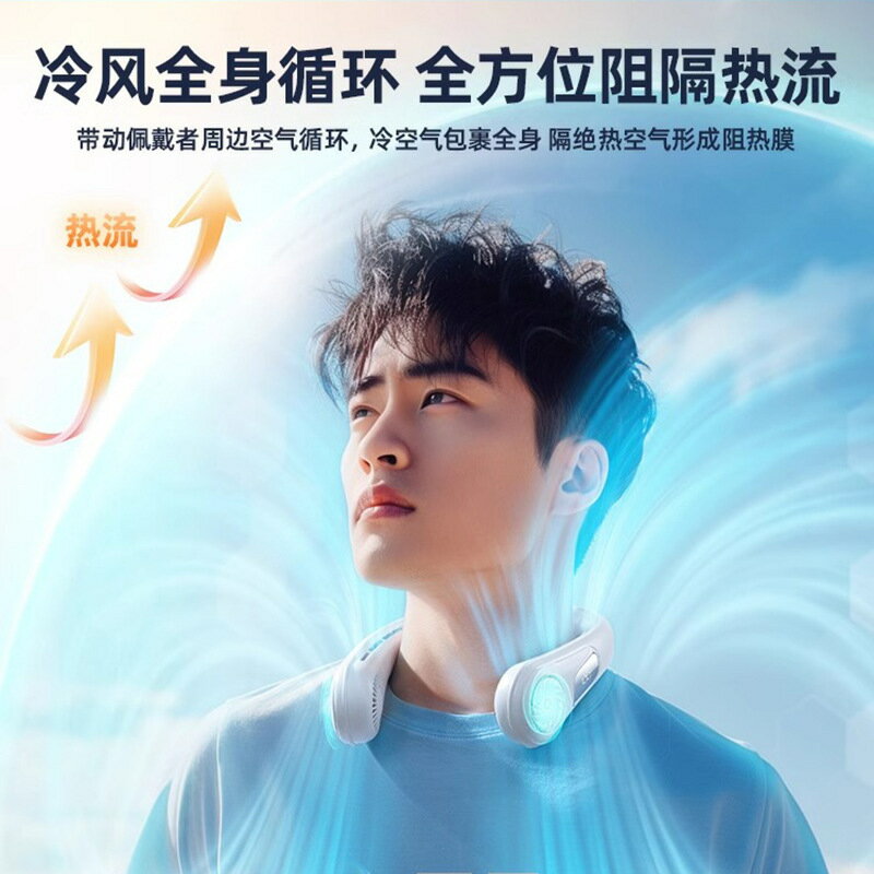 機樂堂usb充電式戶外掛脖風扇小型隨身懶人風扇脖子降溫風扇批發【尚宜家居】