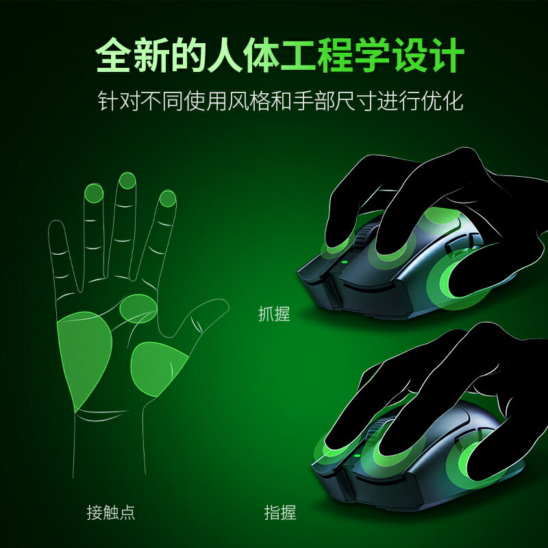 Razer雷蛇毒蝰V3極速版2.4G無線輕量化筆記本電腦遊戲電競鼠標