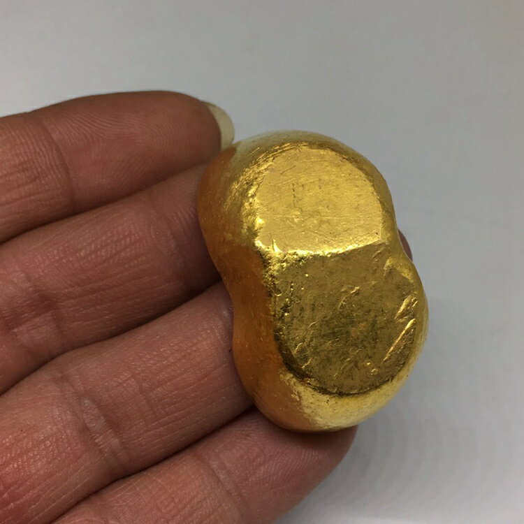 古玩仿古金錠金元寶古幣老物件精鑄乾隆十年足赤金錠金餅字體隨機