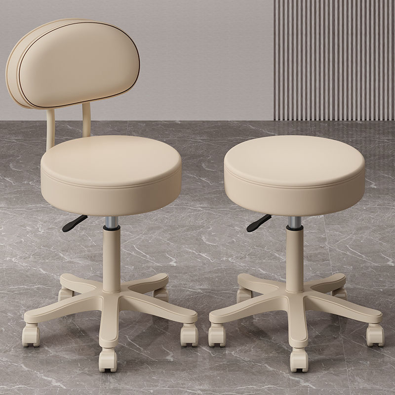 滑輪椅 萬向椅 免運 梳妝凳公主風ins旋轉凳子升降大工椅滑輪理發店家用圓椅子酒吧凳 快速發貨