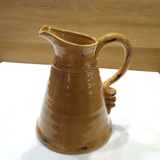 羅馬古典水壺造型陶瓷花器(黃)