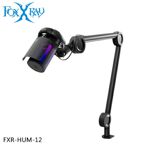 【現折$50 最高回饋3000點】 FOXXRAY 狐鐳 懸臂式心型指向電競麥克風 黑 (FXR-HUM-12)