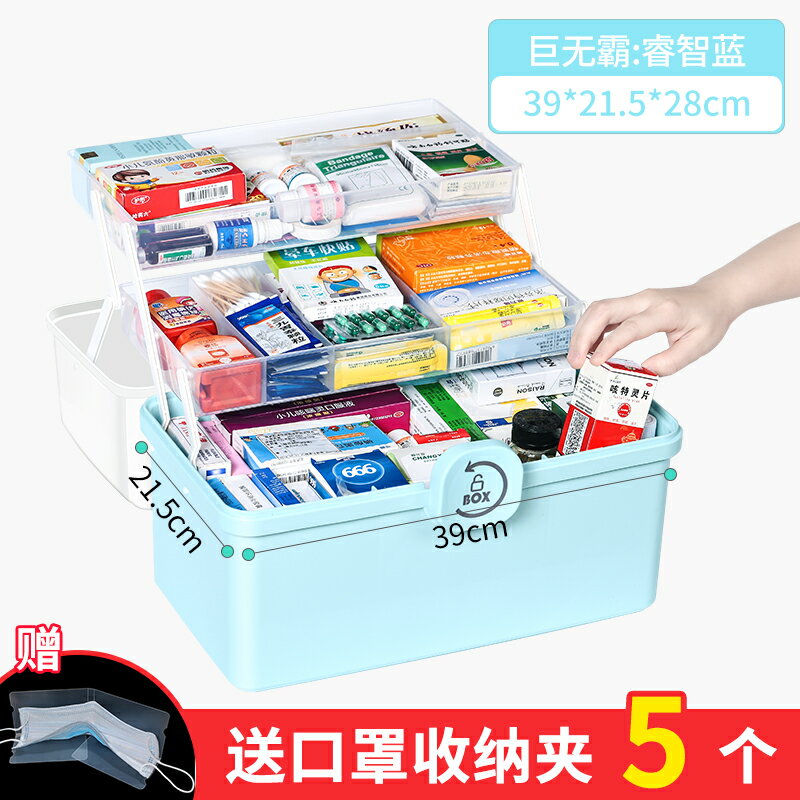 藥品收納箱 醫藥箱家用大容量護全套小宿舍學生藥箱家庭裝藥物藥品收納盒【MJ9234】