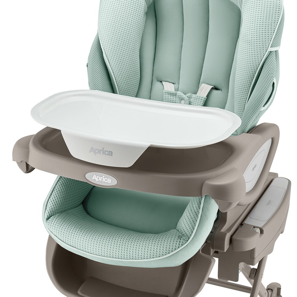 日本 Aprica 0-4歲電動安撫餐搖床椅  YuraLism Auto Premium 旗艦款 綠拿鐵GN 6
