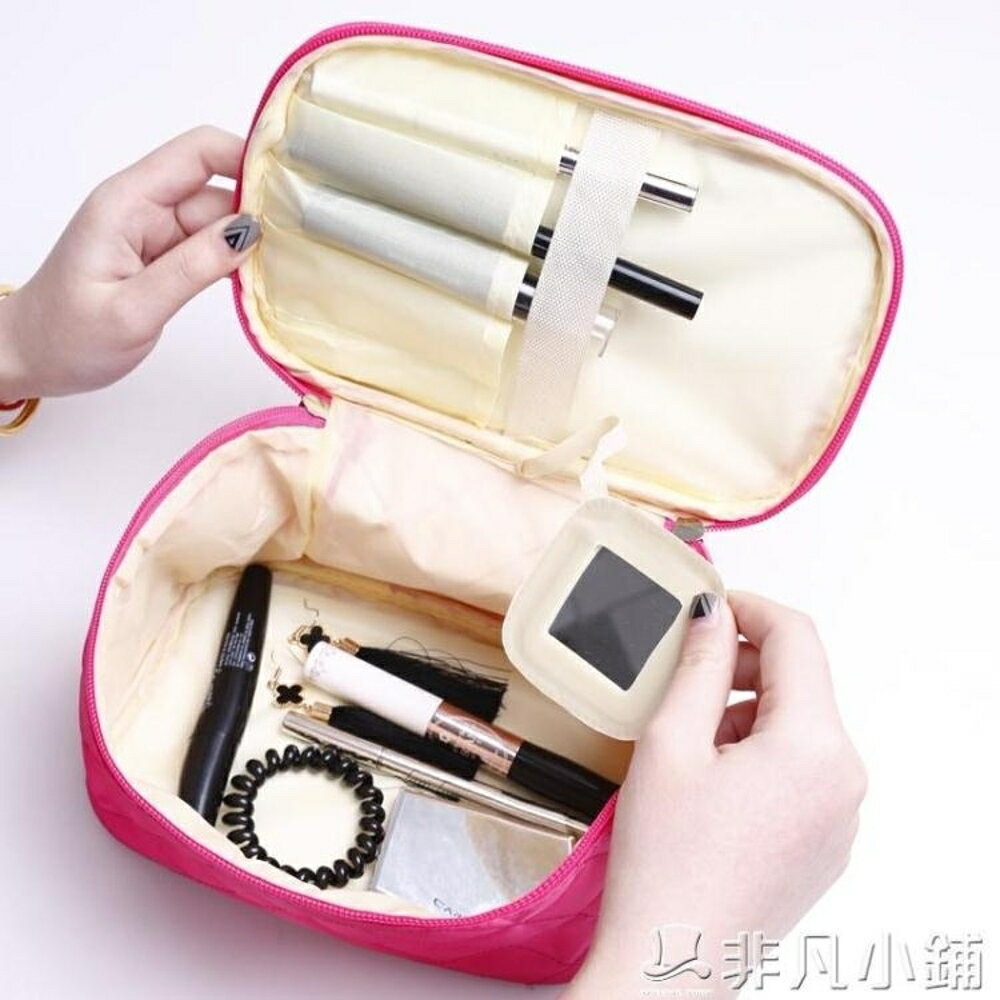 洗漱包 旅行大容量少女心化妝包專櫃化妝箱便攜韓國簡約收納包洗漱包 非凡小鋪
