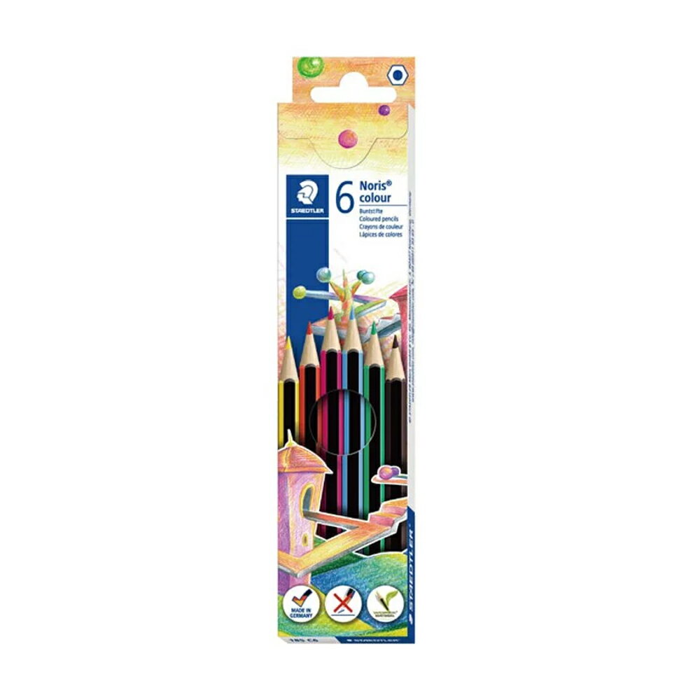 【史代新文具】施德樓STAEDTLER MS185-C6 環保科技色鉛筆6色組