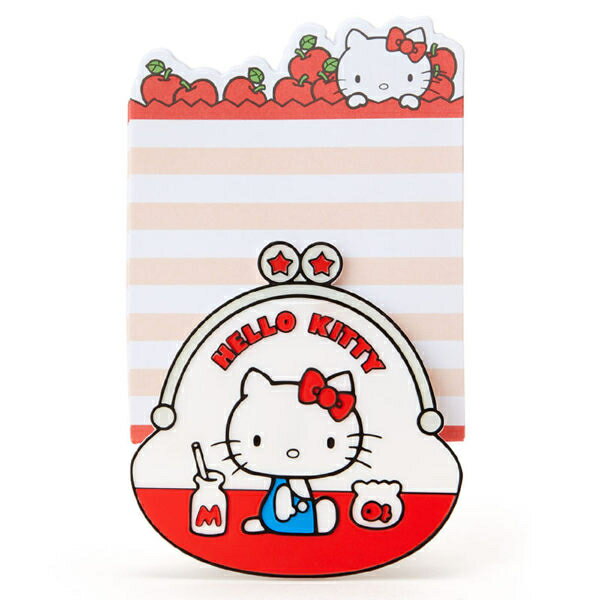 【震撼精品百貨】Hello Kitty 凱蒂貓 HELLO KITTY便條紙與造型夾座組(復古錢包) 震撼日式精品百貨