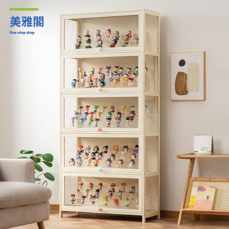 現貨減免 亞克力展示盒 亞克力收納盒 亞克力 玩偶公仔展示架高透明手辦毛絨玩具收納盒迪士尼娃娃收納櫃置物架 八折下殺wy23