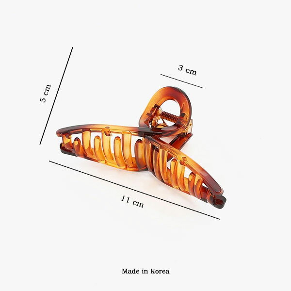 ANNAS 正韓 爆款 鯊魚夾 透明 大理石 琥珀色 抓夾 髮夾 大號 壓克力 韓國 8