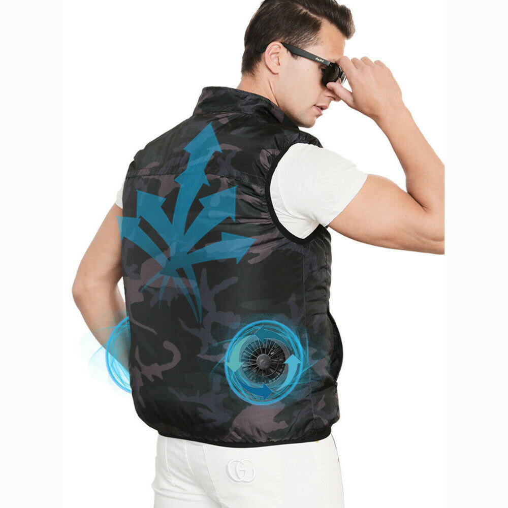 快樂購購❄️不涼包退花花公子帶風扇的衣服空調服降溫馬甲男女款製冷背心製冷工作服夏