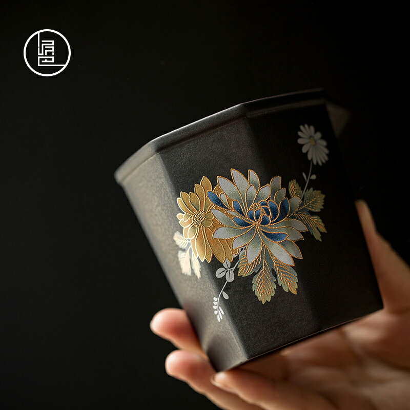 泥巴人描金趴花公道杯陶瓷分茶器窯變仿古均杯功夫茶具日式家用