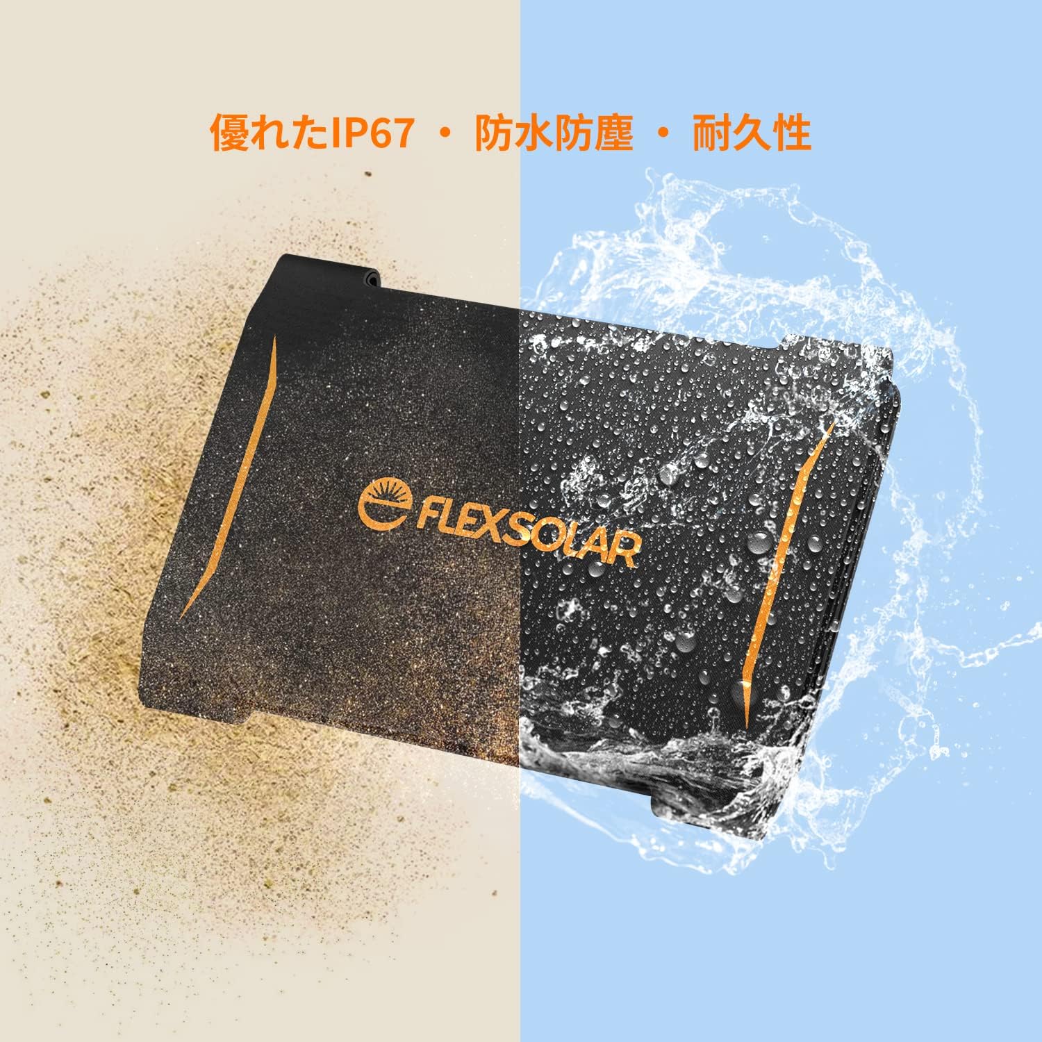 【日本代購】FlexSolar 太陽能板 40W 充電 露營 救援 停電 防災 ‎E40 5