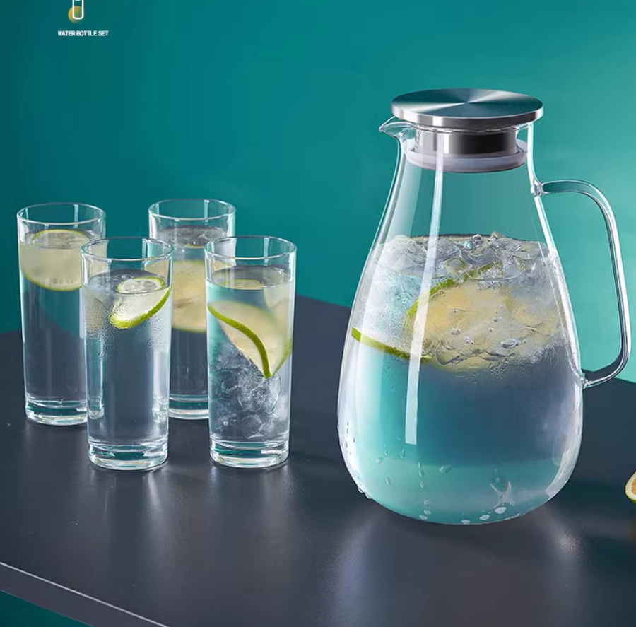 玻璃冷水壺涼水壺家用耐高溫冰箱涼水杯大容量果茶儲水泡茶壺扎壺