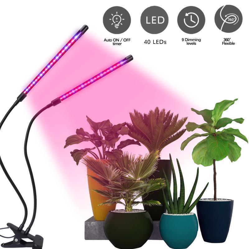 夾子植物燈 生長燈 USB低壓定時調光 家用綠植花卉補光燈 全光譜多肉補光燈 植物生長燈