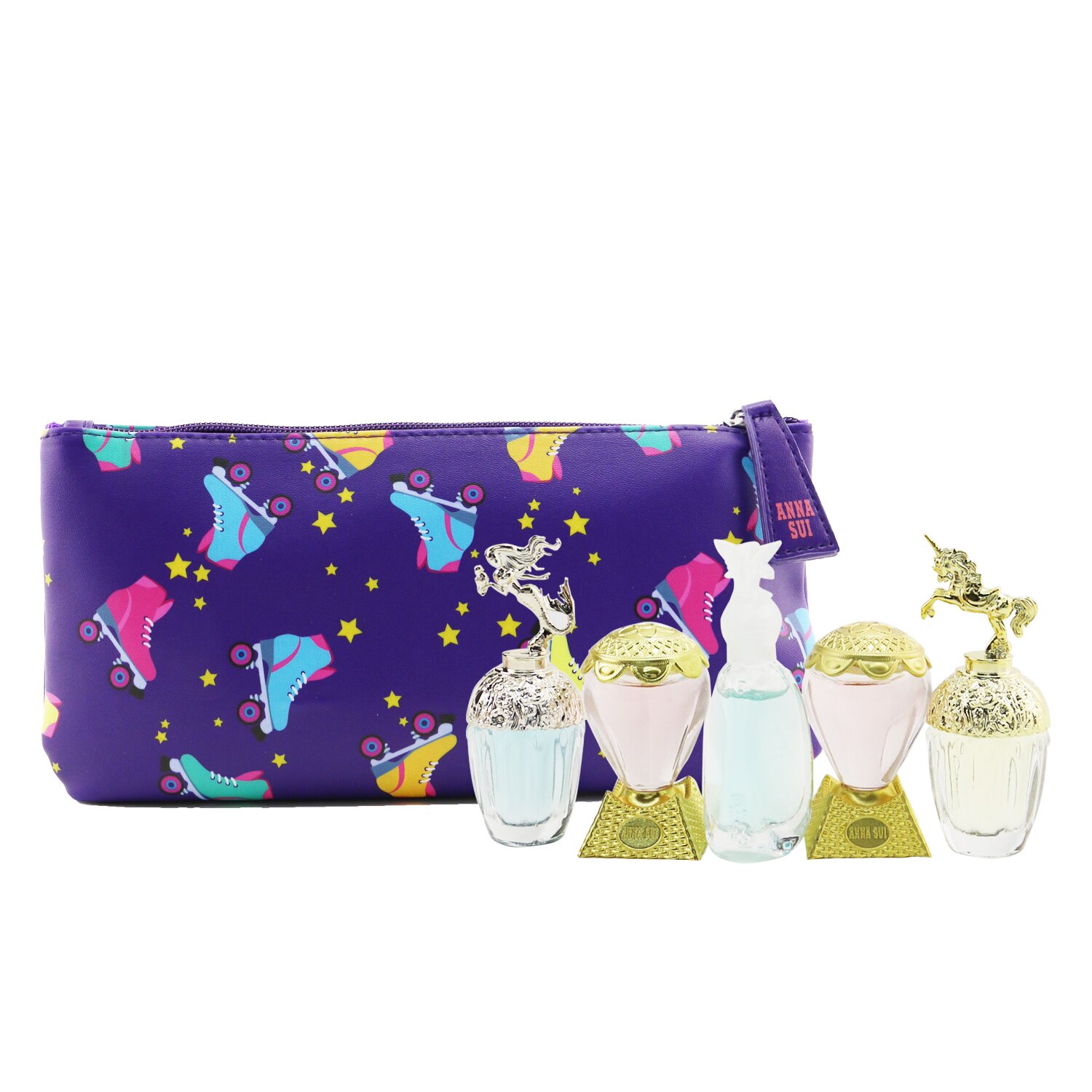 安娜蘇 (蕭志美) Anna Sui - 袖珍小禮盒 : Fantasia 淡香水 5ml + Fantasia Mermaid 淡香水 5ml + Sceret Wish 淡香水 5ml + 2x Sky 淡香水 5ml + 小袋