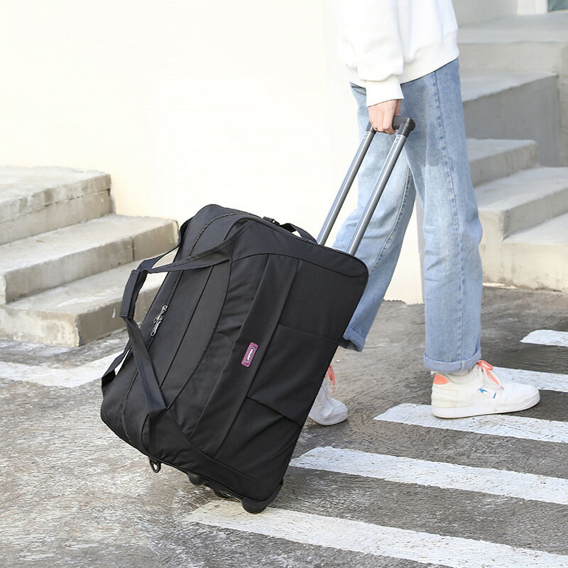 拉桿包牛津布旅行包折疊防潑水耐磨行李包男女通用外出登機商務包