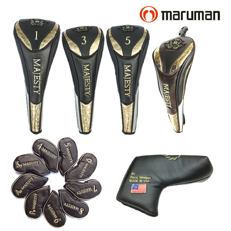 Maruman高爾夫帽套發球木球帽1號3號5號木桿套鐵桿保護套吸磁