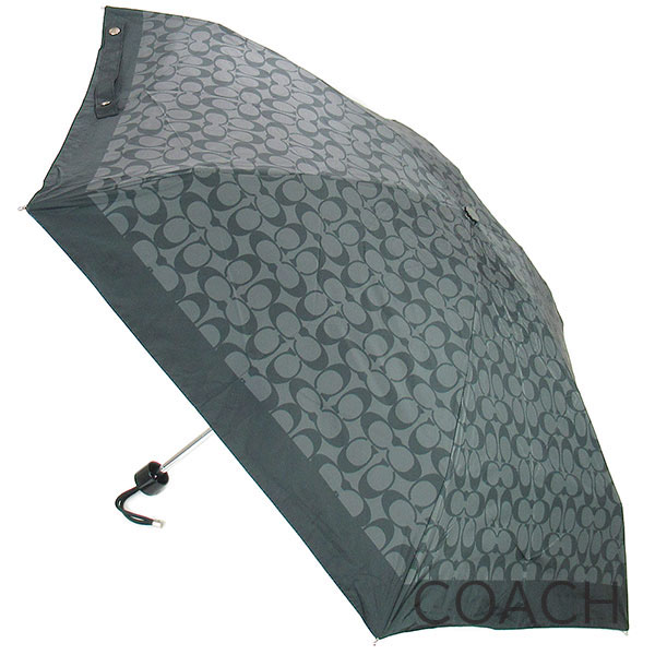 COACH 經典LOGO抗UV 晴雨傘 折疊傘 遮陽傘 雨傘 摺疊 傘C4322 石墨色(現貨)▶指定Outlet商品5折起☆現貨【送禮首選★APP下單點數4倍送】
