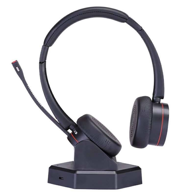 M890雙耳客服耳機話務藍牙帶無線充功能頭戴式耳麥聽歌HIFI保真真無線適用蘋果華為oppo小米vivo2021新款降噪