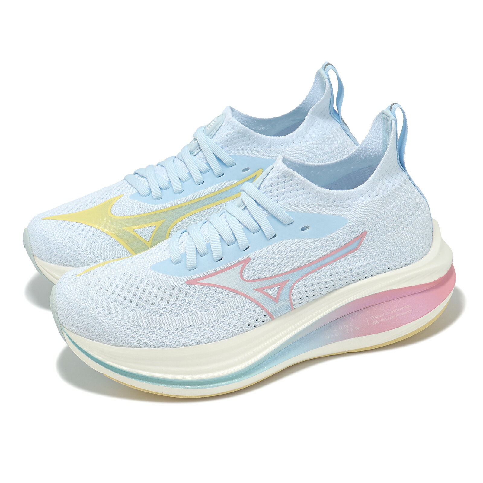 Mizuno 慢跑鞋 Neo Zen 女鞋 藍 粉紅 緩衝 路跑 運動鞋 美津濃 J1GD2591-75 7