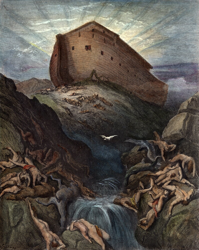Posterazzi: NoahS Ark Nthe Dove Sent Forth From NoahS Ark (Genesis 811 ...