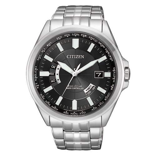 CITIZEN 星辰 Eco-Drive 光動能 紳士風 電波腕錶 黑 CB0180-88E 43mm