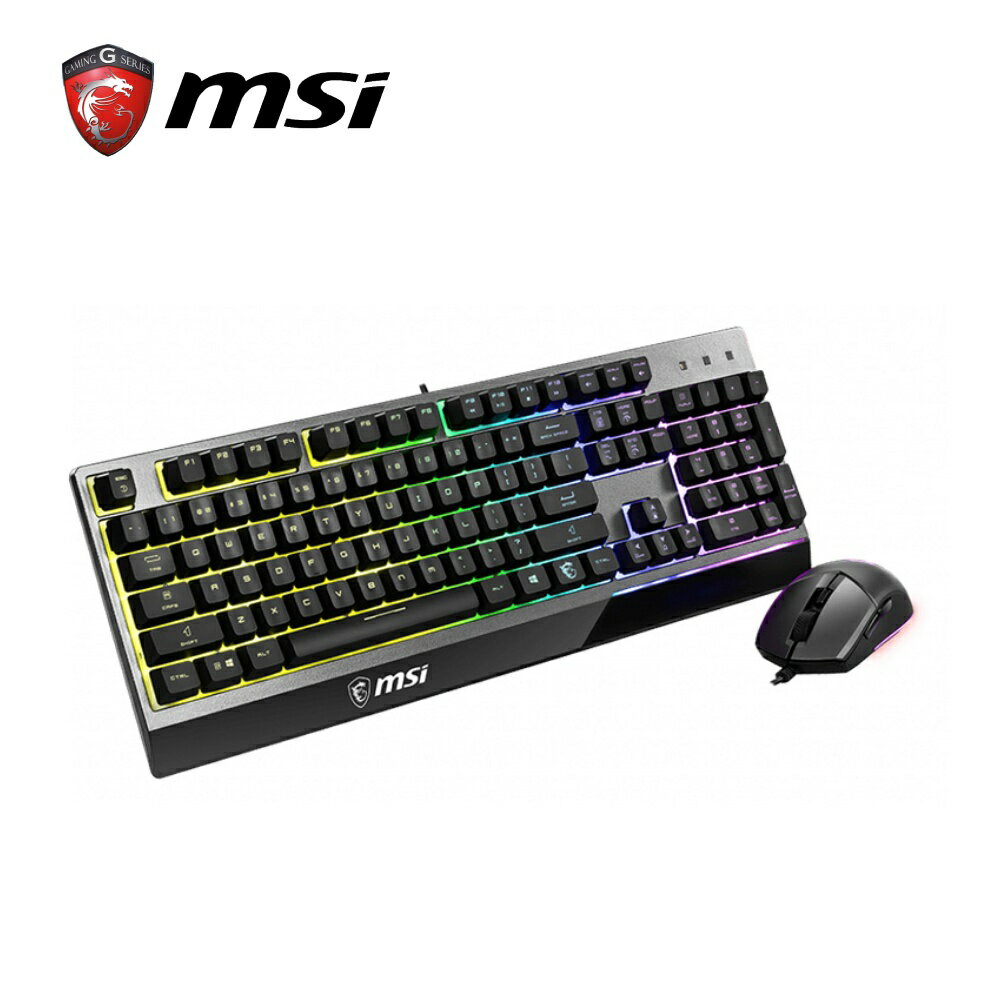 MSI 微星 Vigor GK30 COMBO 防潑水 RGB 電競鍵盤滑鼠組 鍵鼠組 電競鍵盤 6