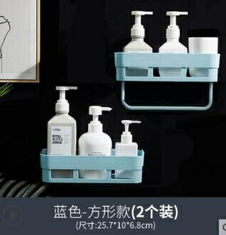 墻上置物架 浴室置物架廁所洗手間洗漱臺毛巾收納免打孔壁掛式洗澡墻