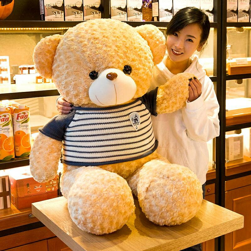 泰迪熊毛絨玩具公仔抱枕可愛布娃娃女生抱抱熊毛絨玩具情人節禮物（45cm以上的商品麻煩客人選擇宅配哦，謝謝）