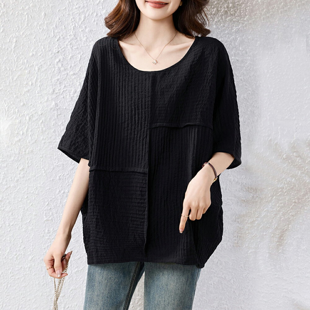 ＊ORead＊圓領上衣(黑色M~5XL)