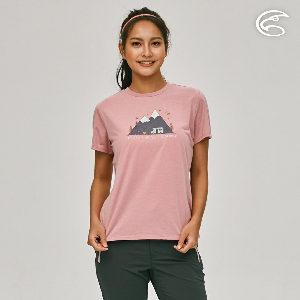 ADISI 女親膚空氣柔感快乾圓領上衣AL2311022 (M-2XL)｜仿棉感 吸濕排汗 快乾 速乾 機能 排汗衣