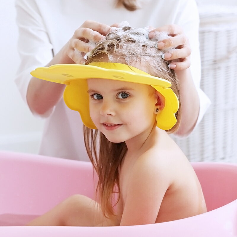 孩子王貝特倍護寶寶洗頭帽子防水護耳帽浴帽嬰兒童洗澡洗頭發神器