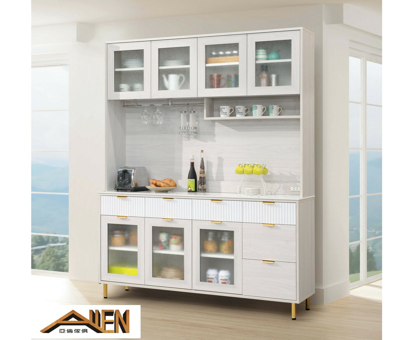 亞倫傢俱*黛妮絲5.3尺岩板收納櫃全組