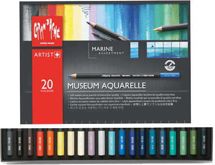 CARAN d’ACHE Museum Aquarelle 博物館級水溶性20色色鉛筆海景*3510.920