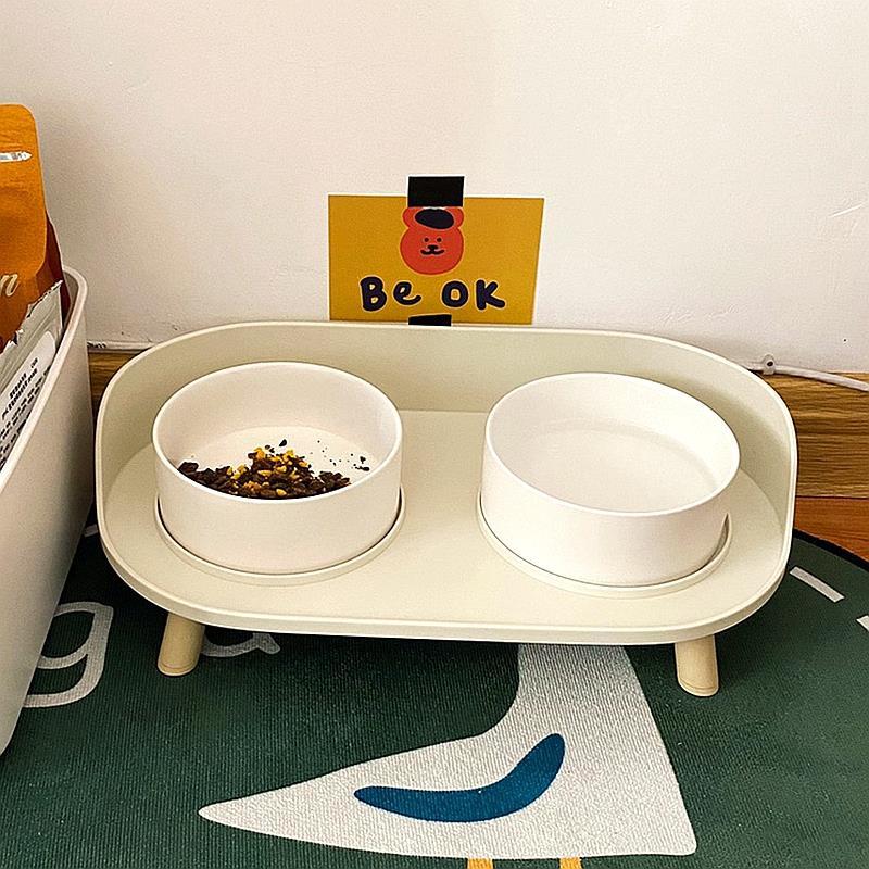 免運/可開票 快速出貨 陶瓷貓碗食碗飯盆食盆狗狗碗狗盆貓咪貓糧防打翻水碗雙碗寵物用品