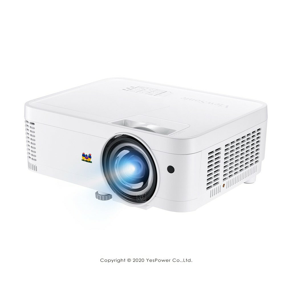 PS600W ViewSonic WXGA 短焦教育投影機 3500流明/1280x800/10W喇叭/高對比